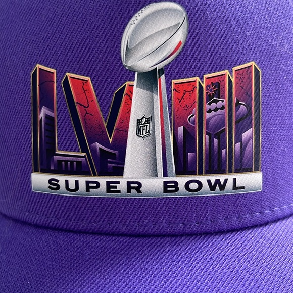 Super Bowl LVIII purple tailgate hat set #NFL - Picture 3 of 7